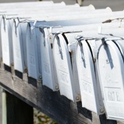Row of mailboxes